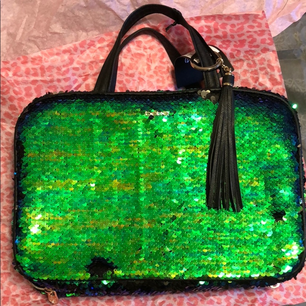 Bebe Sequined Hanging Cosmetic Bag